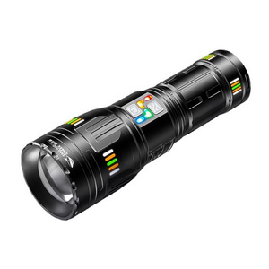 Boyid Laser Led Flashlight Torch Rechargeable Long Range White with 8pcs 18650 Battery Outdoor Emergency Super Bright Torch