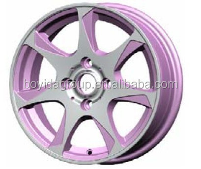 pcd 100 108 wheel rims , pink car alloy wheel 4 holes