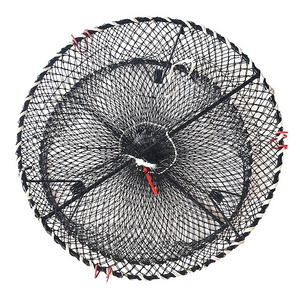 folding 3hole fishing net trap cage lobster crab pots floating fish cages for sale eel trap