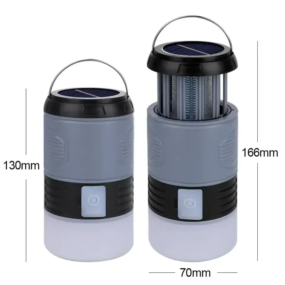 New Upgrade Solar USB Rechargeable Mosquito Killer UV Usb Waterproof Lantern Outdoor Repellent Light Kill Insect Trap