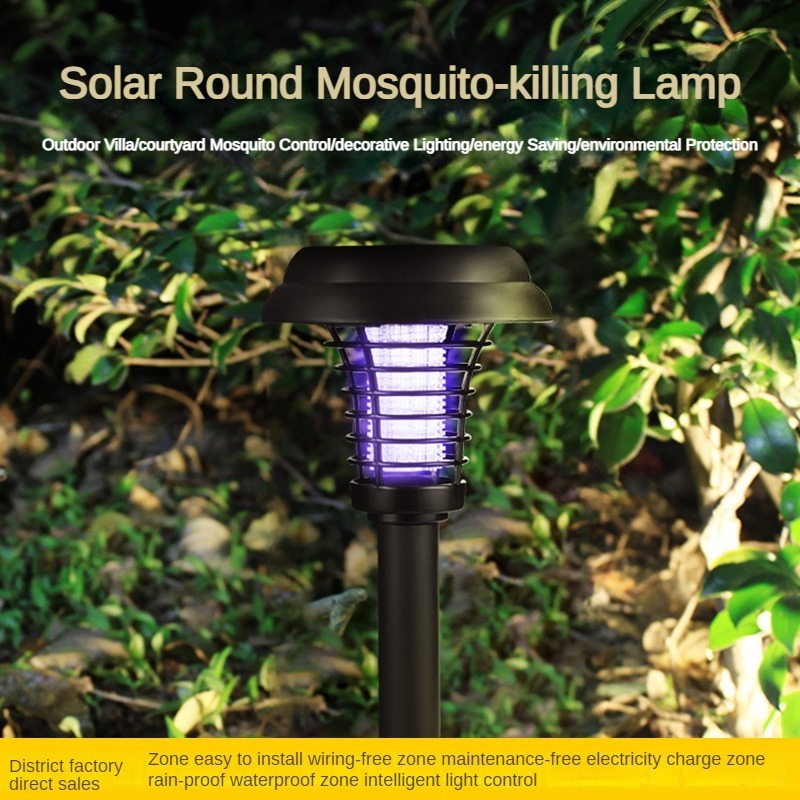 Solar Mosquito Light Purple White Light Two Lawn Outdoor Garden Light Villa Courtyard Mosquito Killing Lamp