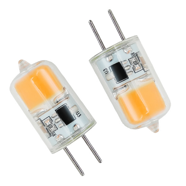 Mini led bulb 2 watt AC/DC12V g4 dimmable cob warm white 2700k g4 crystal lamp