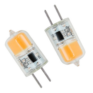 Mini led bulb 2 watt AC/DC12V g4 dimmable cob warm white 2700k g4 crystal lamp