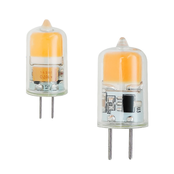 Mini led bulb 2 watt AC/DC12V g4 dimmable cob warm white 2700k g4 crystal lamp