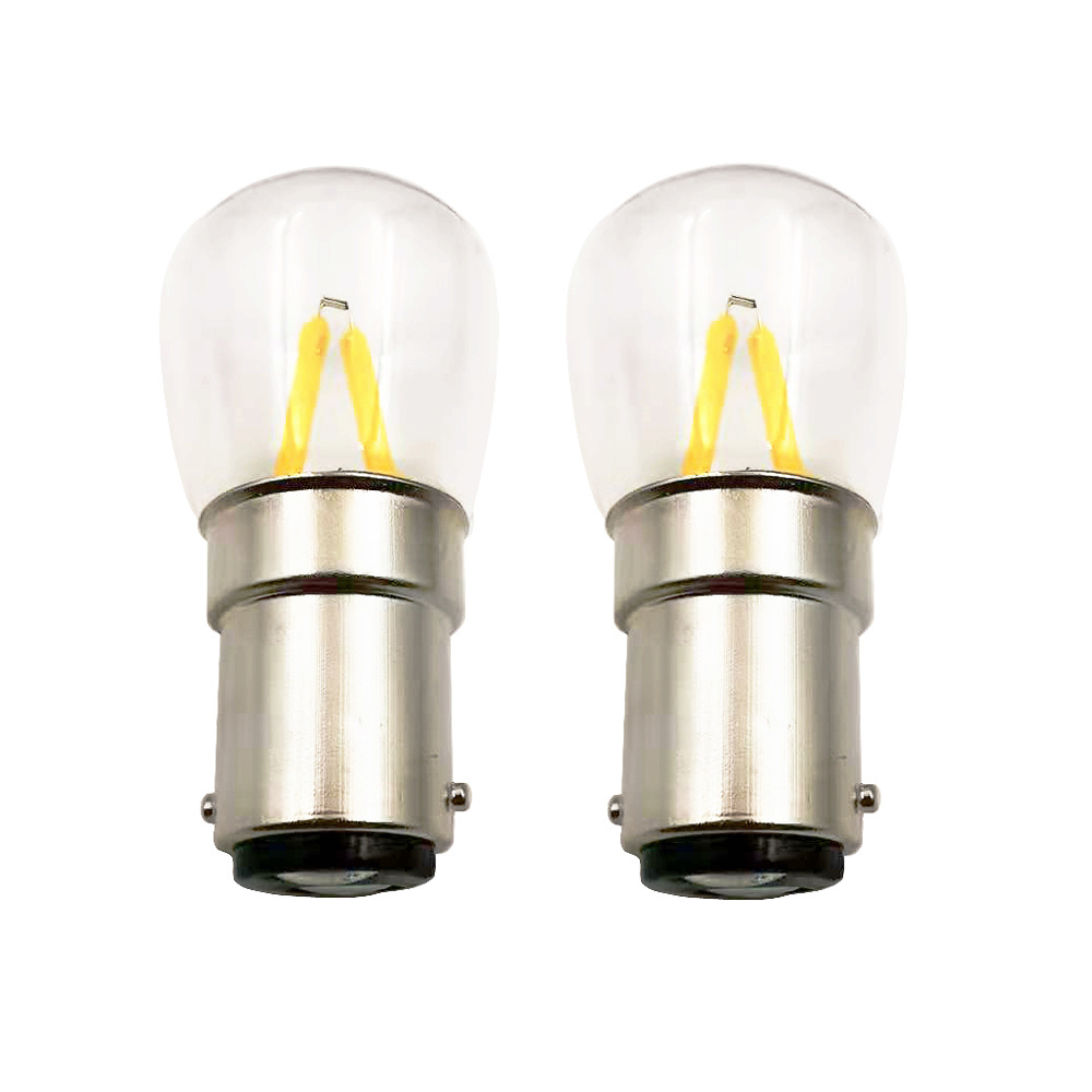 High CRI>80 BA15D 120V 2W LED Sewing Machine Bulb Light Daylight 6000K T22 Fist Filament Lamp