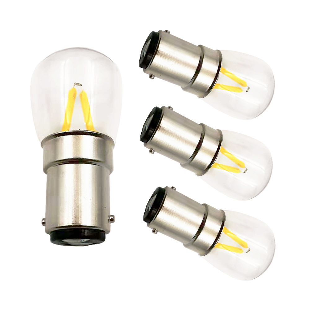 High CRI>80 BA15D 120V 2W LED Sewing Machine Bulb Light Daylight 6000K T22 Fist Filament Lamp