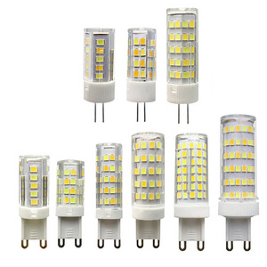 Led bulb g9 g4 ceramic body pc corve 3w 5w 7w 9w 12w led bulb 220v three color dimming