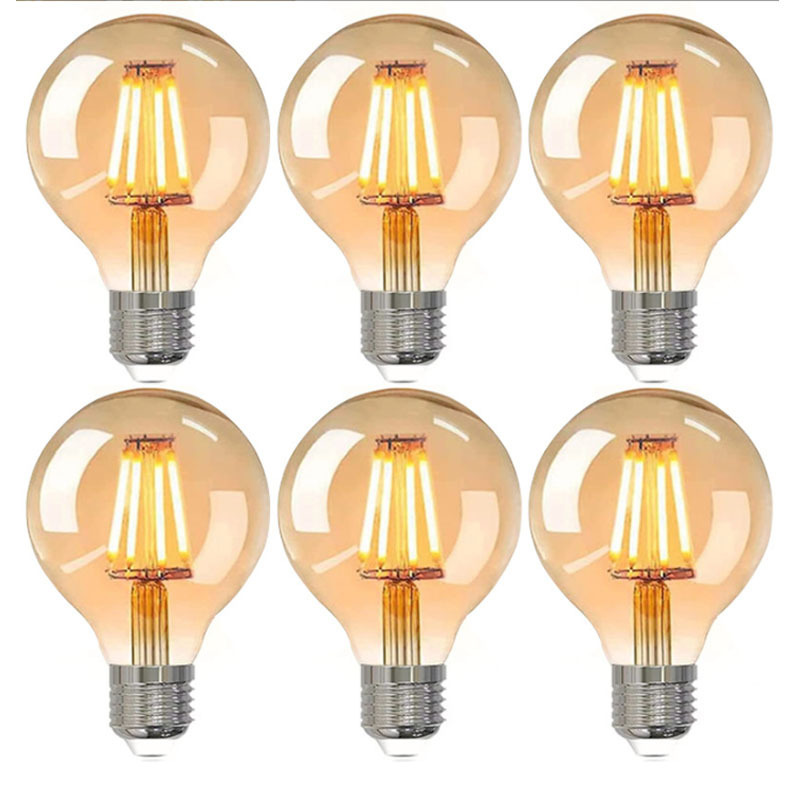 Amber Color 2200K Filament Lamp T45 120V 4W Replace Halogen Bulb 40W