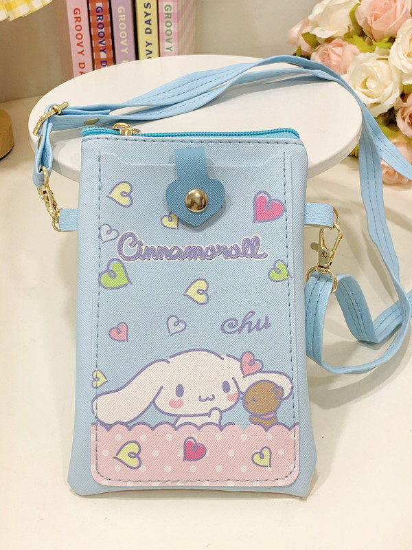 New cute cartoon heello kitty pu phone bag coin purse  messenger backpack