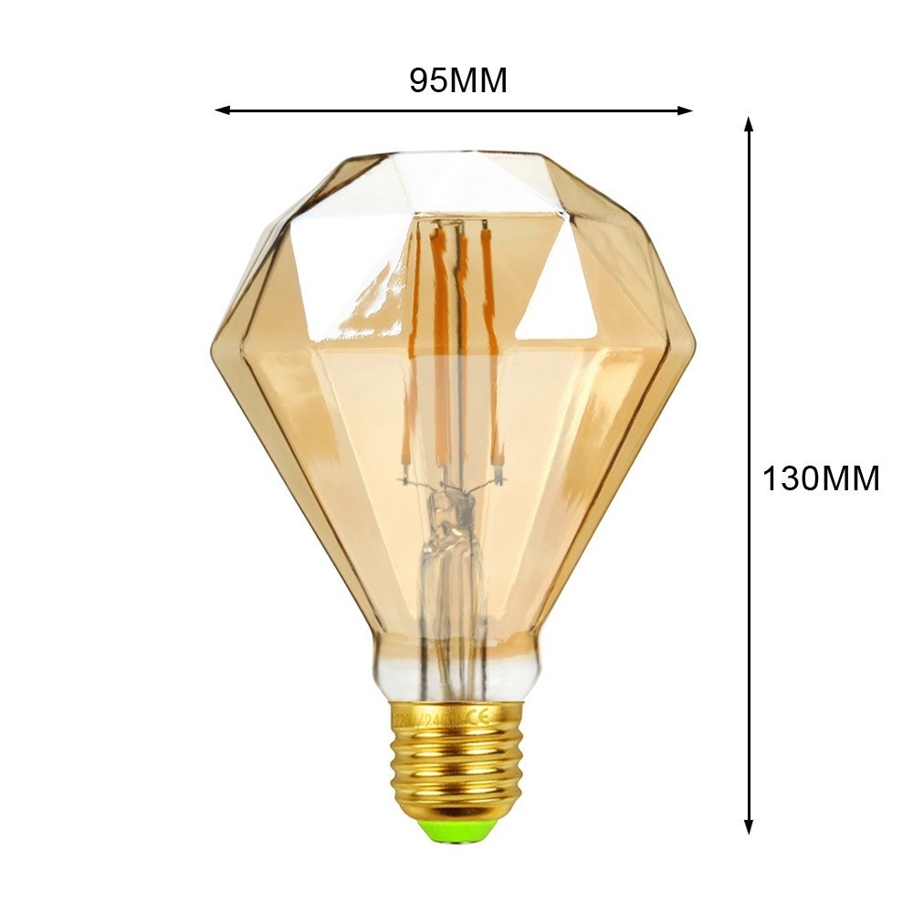 Vintage Chic E27 85-240V 4W LED Edison Pineapple watermelon Bulb for Home  use