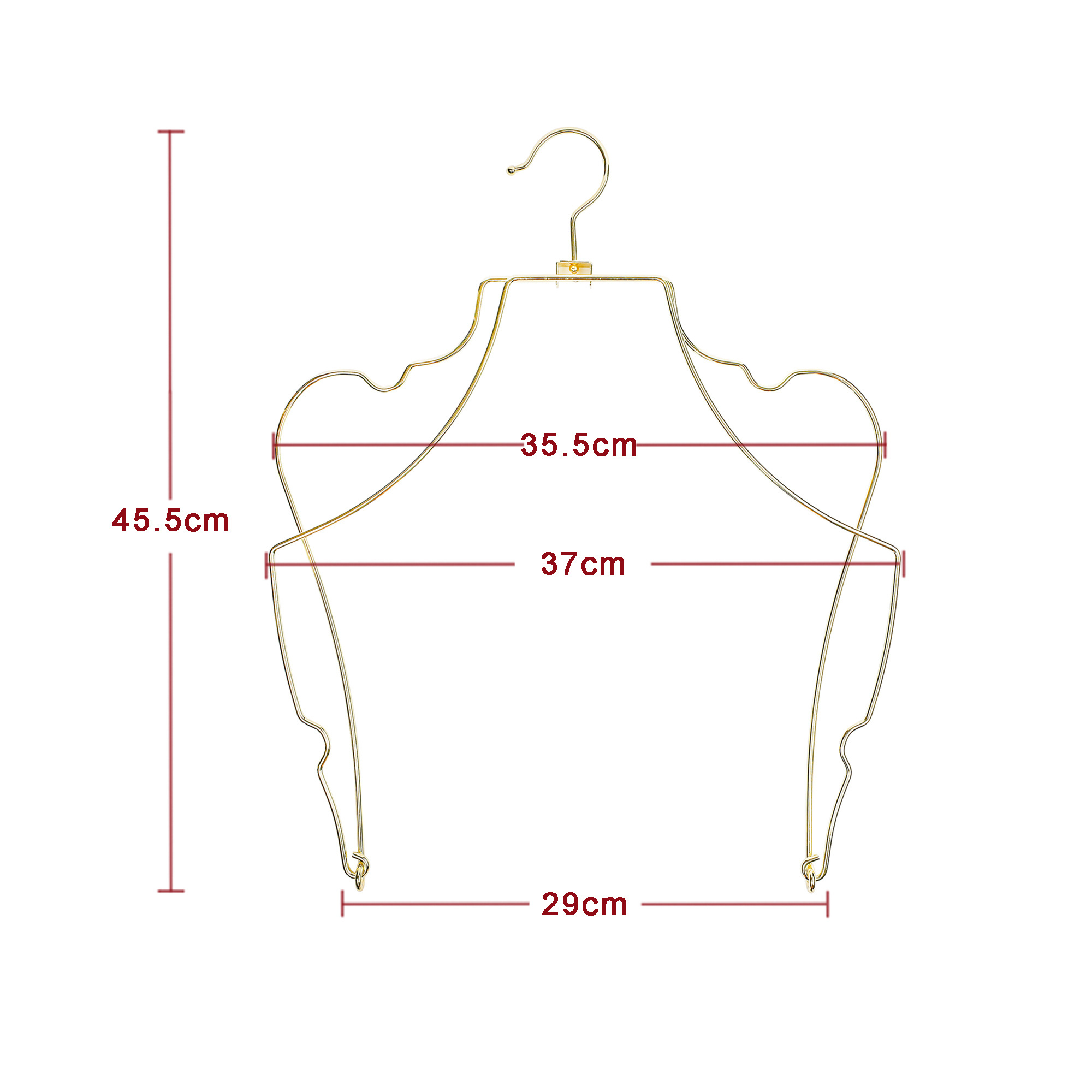 Customized High Quality Foldable Space Saving Metal Wire Full Body Shape Hanger Swimwear Swimsuit Bikini Hangers For Display