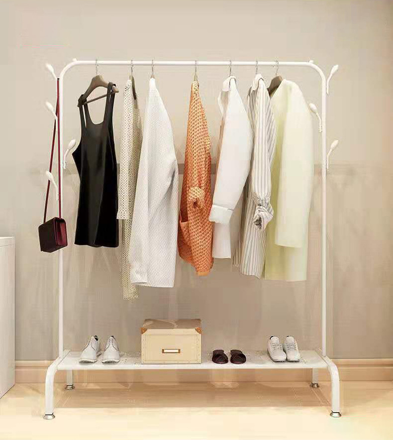 Multifunctional Clothes Hat Floor Stand Holder Simple Bedroom Living Room Bag Organizer Clothes Hanger Rack