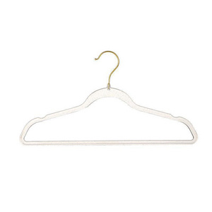 Glitter Coat Hangers Imitation Acrylic Transparent Plastic Non-slip Hangers Clothing Support Plastic Hangers For Clothes