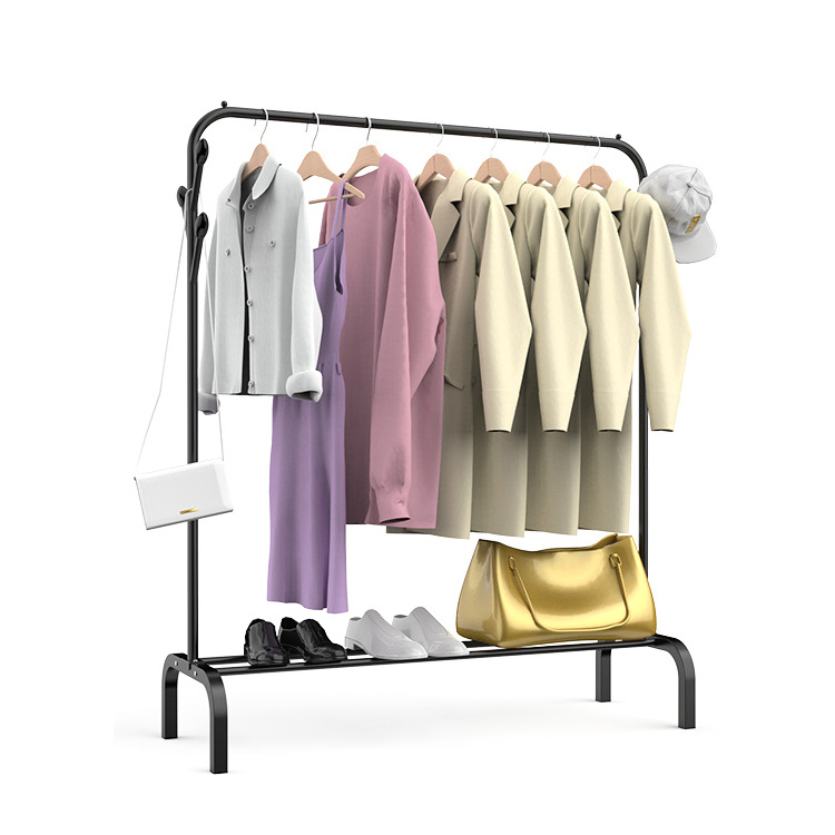 Multifunctional Floor Stand Style Indoor Clothes Storage Rack Simple Household Clothes Drying Rod Hanger Clothes Rack