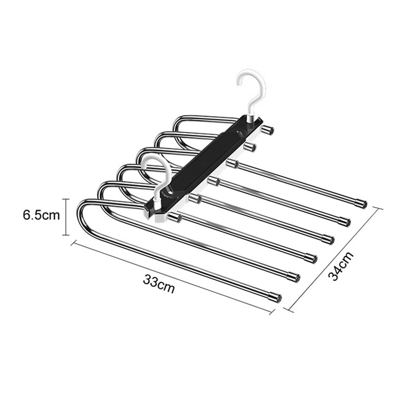 Telescopic Foldable Easy Assemble Multifunctional Pants Rack Hanger Magic Space Saving Closet Organizer Scalable Pants Hangers