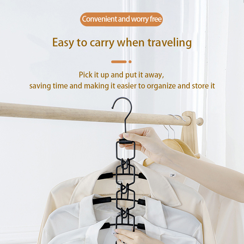 Five Layer Metal Shirt Hanger Coat Multi-Function EVA Sponge Metal Coat Shirt Hanger Metal Hanging Clothes Hanger