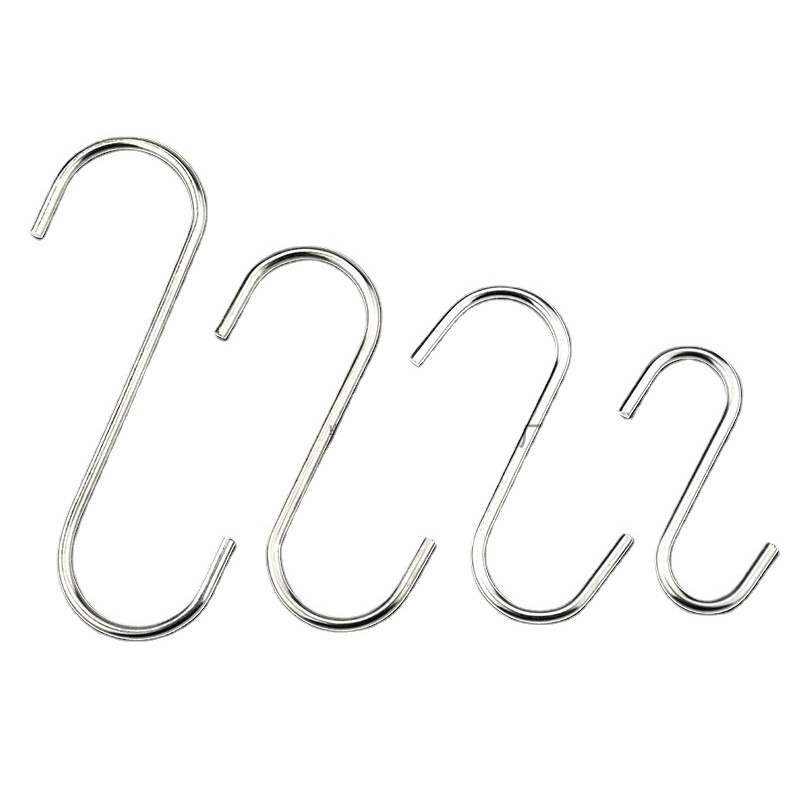 Sliver Metal Hook Round S Type Hooks,Stainless Steel Small Metal Twisted S Hook Stainless Steel,S Hooks