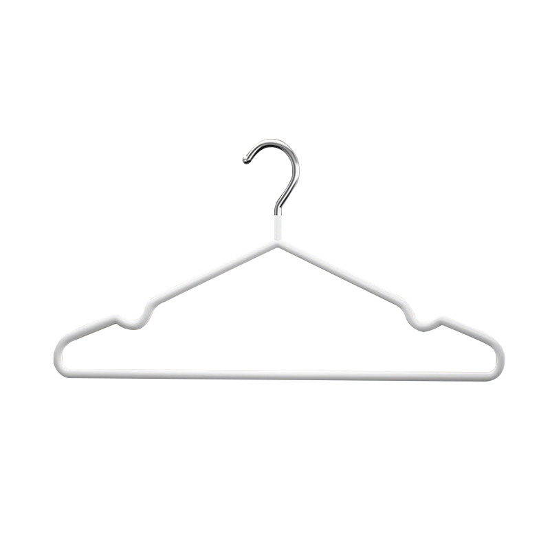 Wholesale Heavy Duty Clothes Hangers PVC Coated Metal Hanger Traceless Anti Slip Metal Hangers