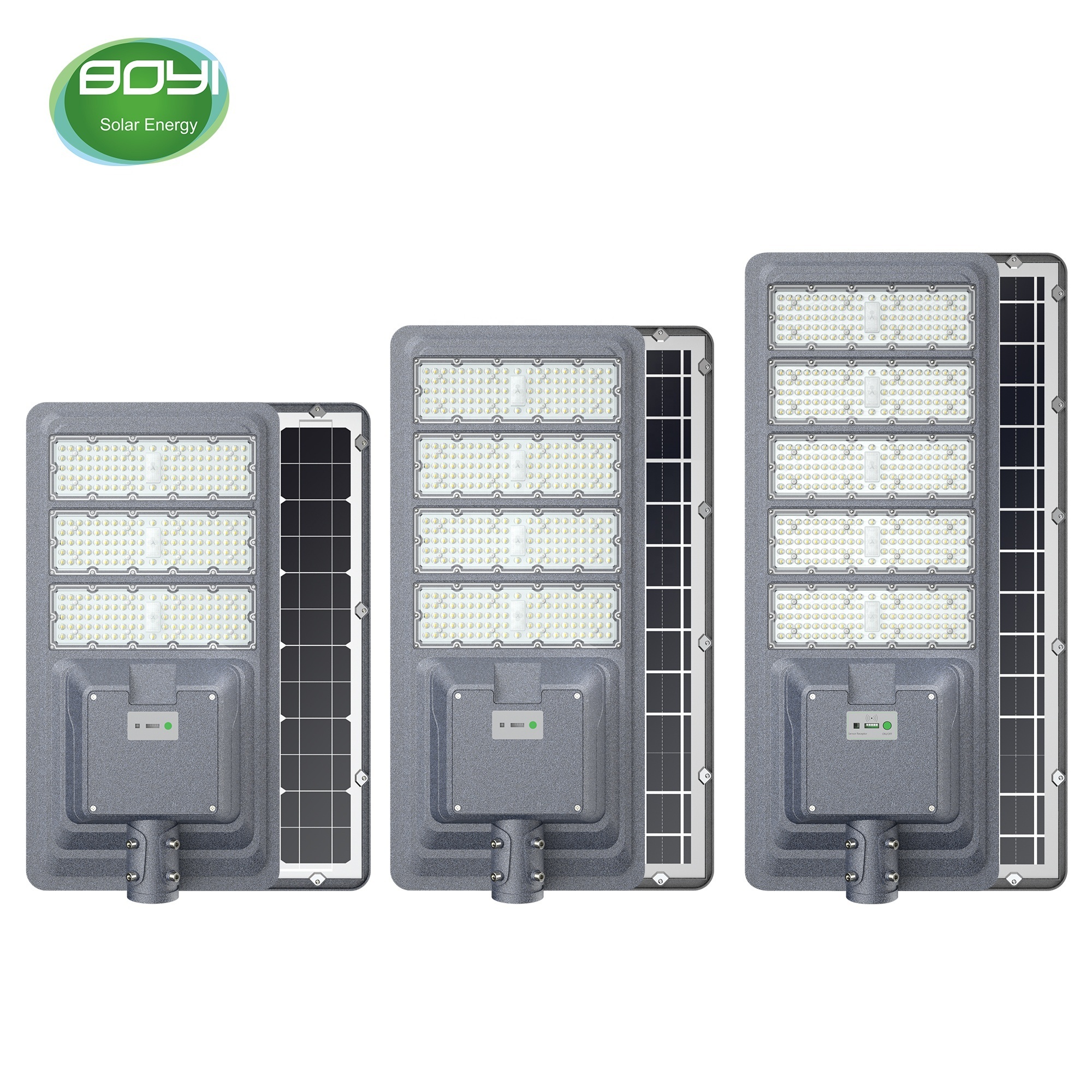 2023 New technology 300w 400w 500w commercial all in one solar led street light with sensor