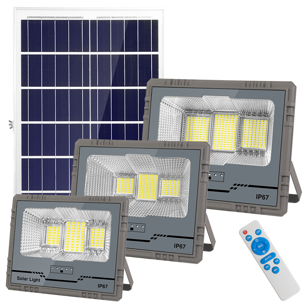 Waterproof ip67 projector lamp 100w 200w 300w 400w led solar flood light with on off switch