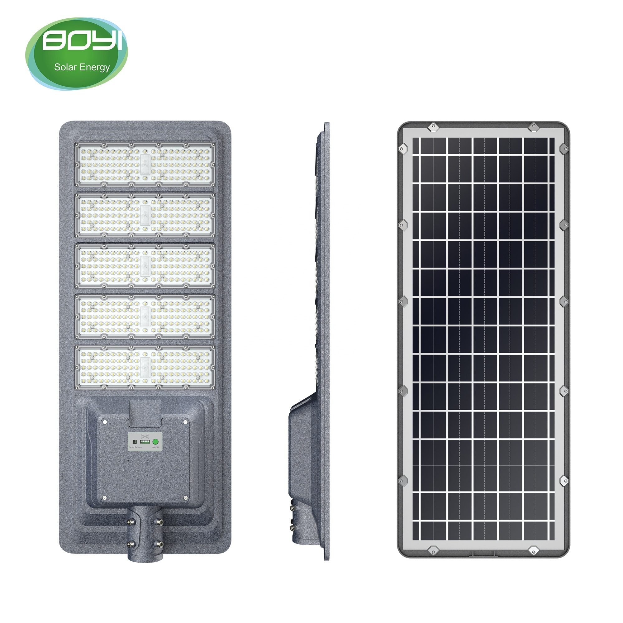 2023 New technology 300w 400w 500w commercial all in one solar led street light with sensor