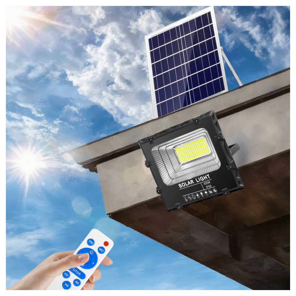 Outdoor ip65 garden light 200w 300w 400w lifepo4 battery powered portable floodlights