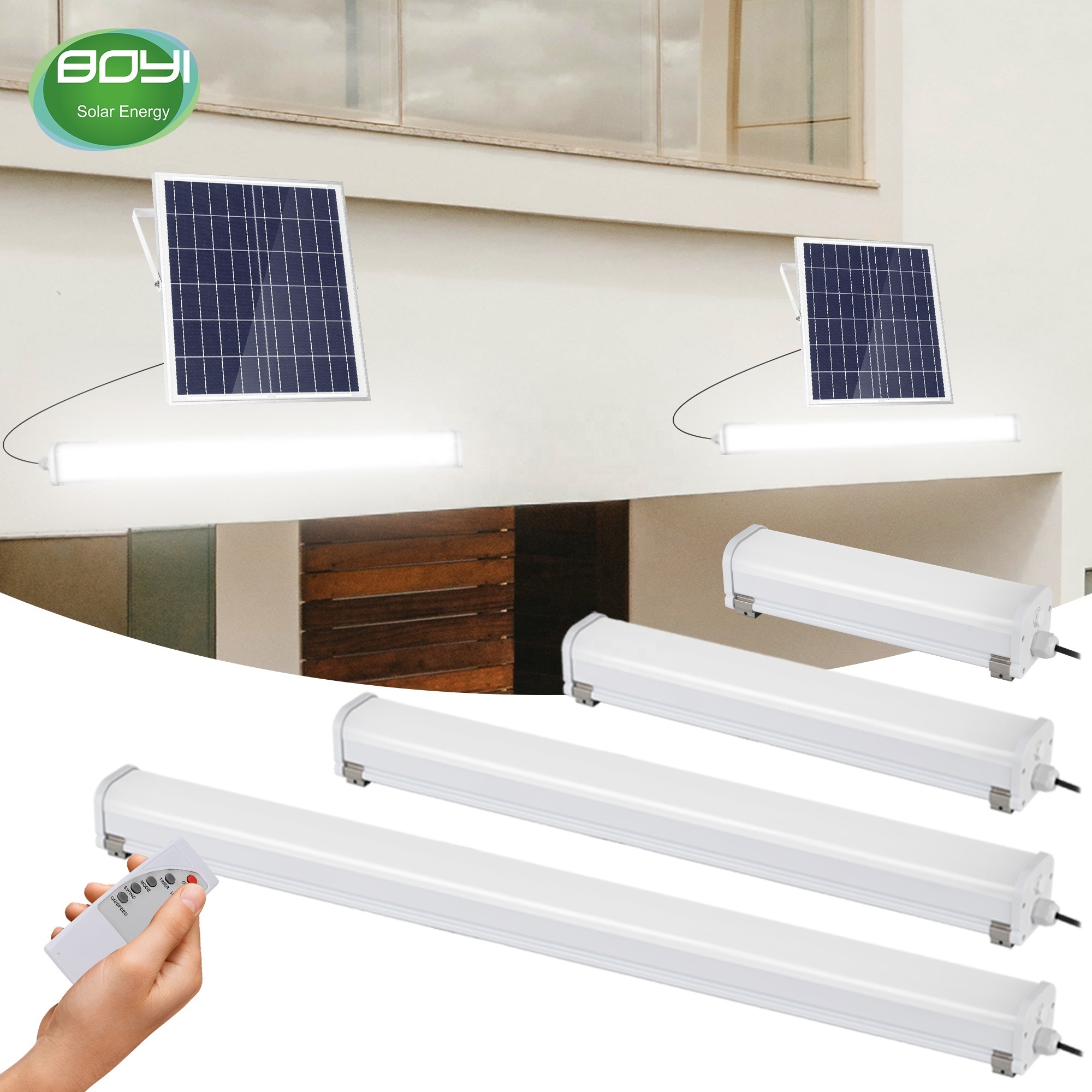 New ip65 timeable Indoor solar led tube light with solar panel