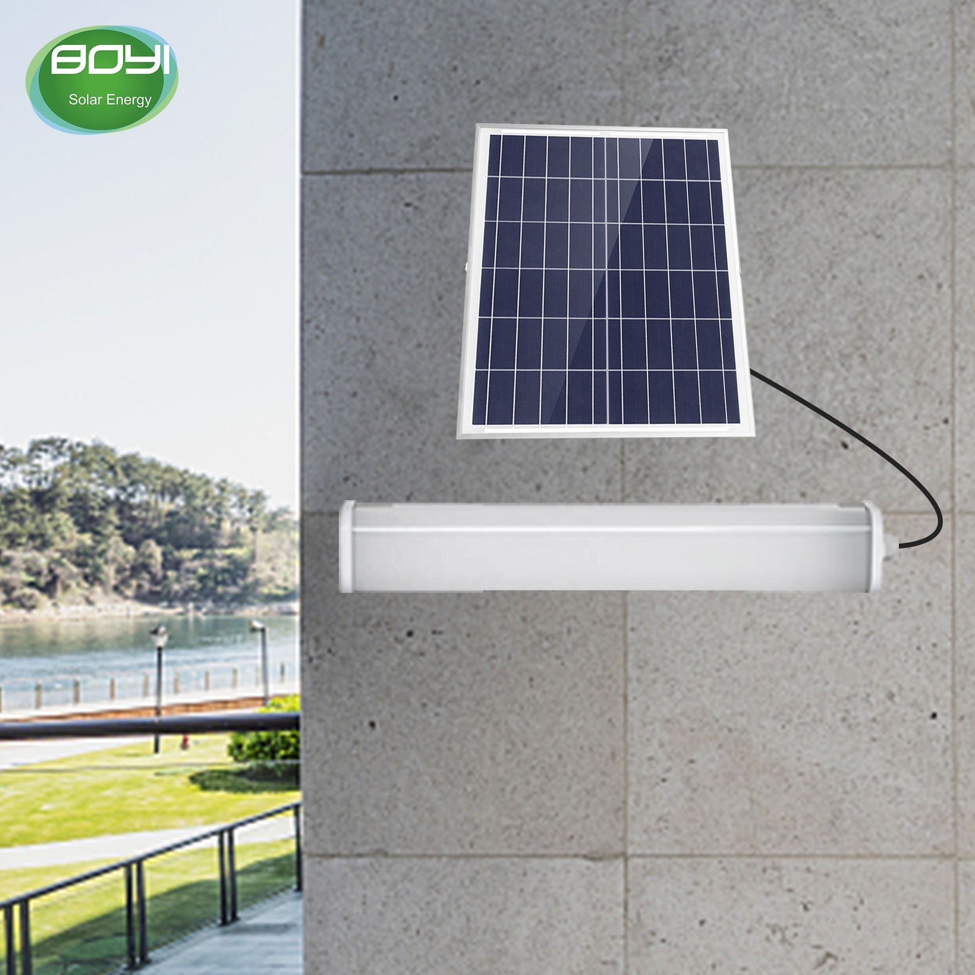 New ip65 timeable Indoor solar led tube light with solar panel