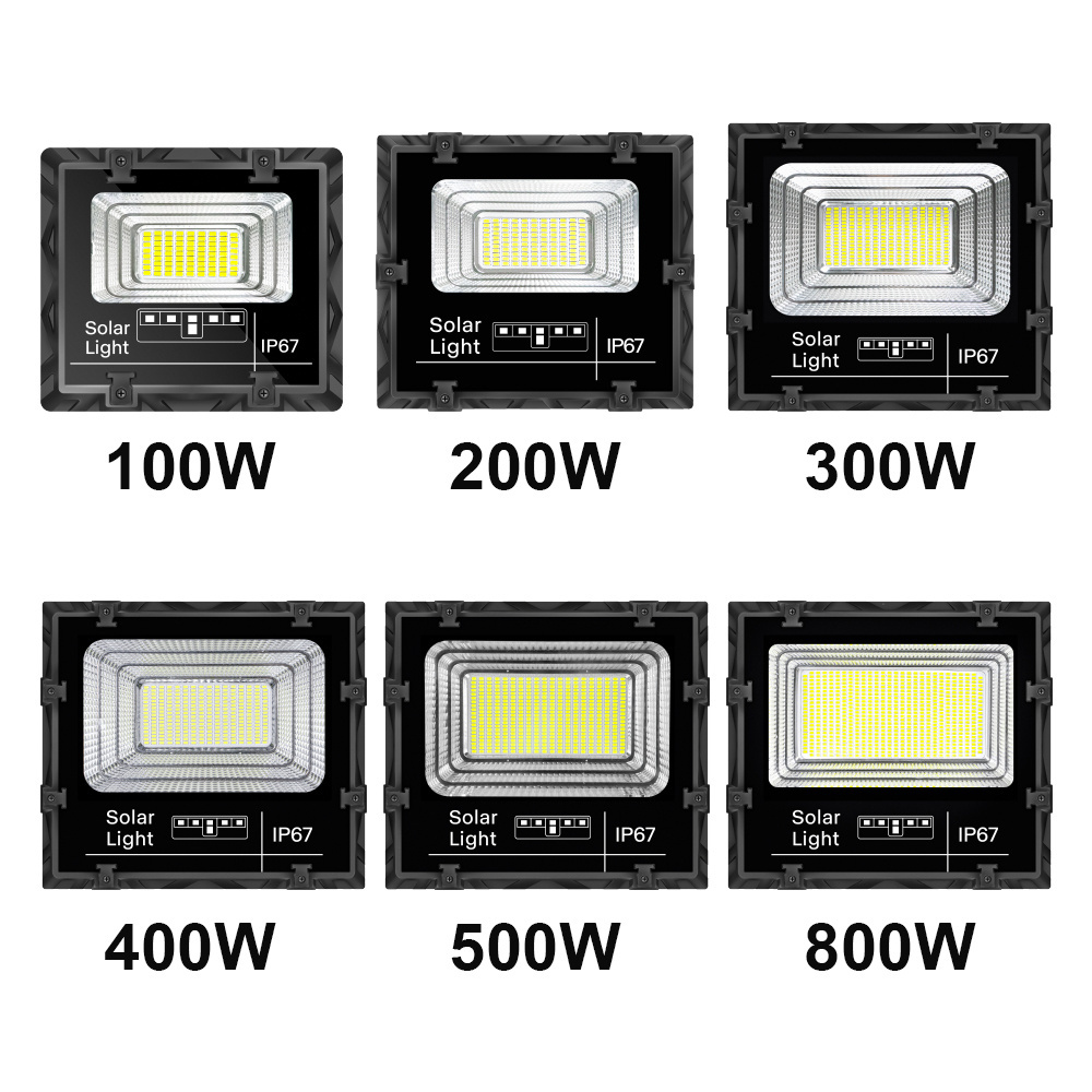 Outdoor ip65 garden light 200w 300w 400w lifepo4 battery powered portable floodlights