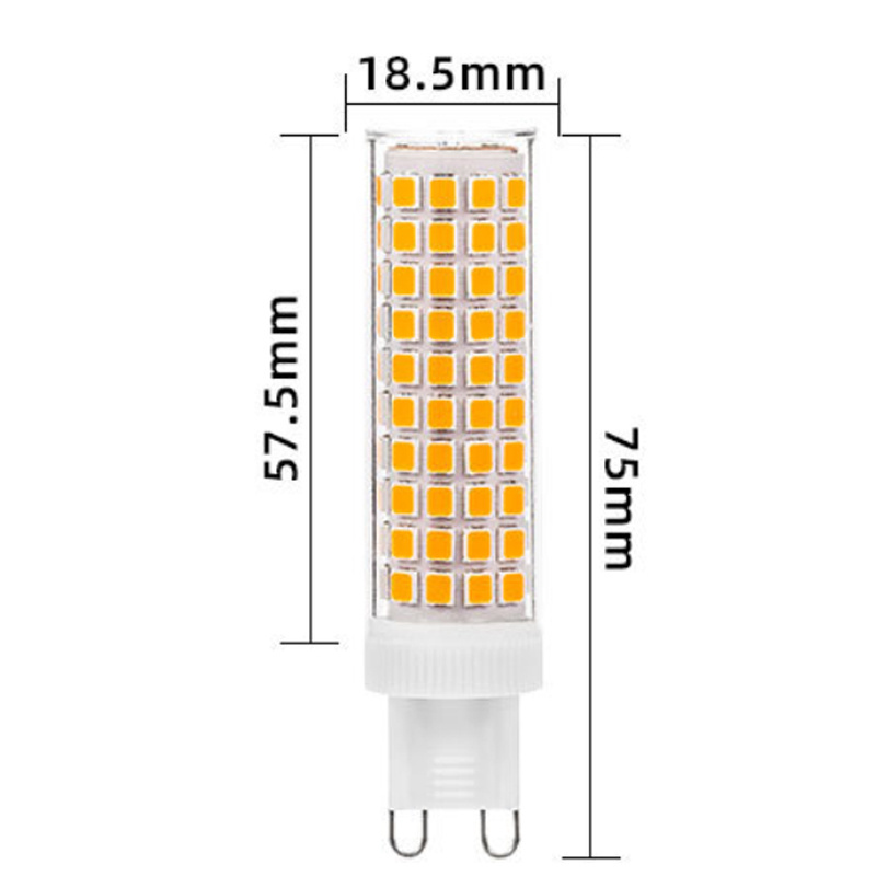 High lumen Ra>80 clear PC 220V led light bulbs smd2835 1000lm g9 led bulb