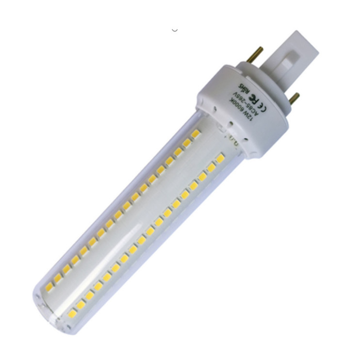 Round shape plastic Aluminium Alloy 12w g24-d led g24 led plug light bulb