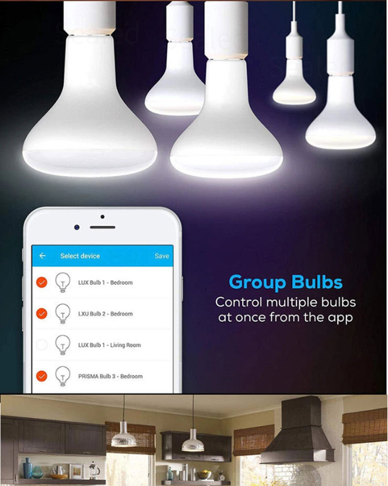 New App bulb 5watt 9watt 12watt rgbwc smart br30 tuya app led bulb