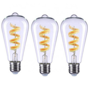 New products Glass body vintage 6w AC110/230V RGB TUYA Edison led filament bulb ST64 wifi