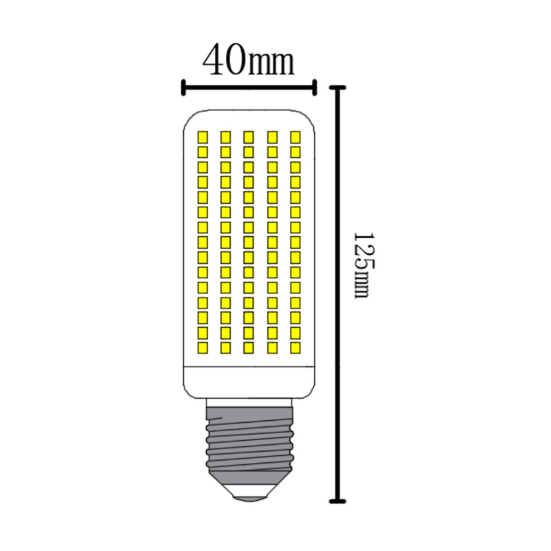 AC85-265V 1800lm 6500K Daylight for Home Super Brightness E14 E26 E27 Base 12w led corn bulb