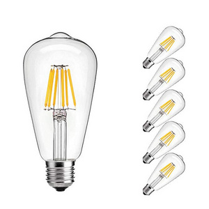 6W LED Filament Light Bulb ST64 Edison Style To Replace 60w Incandescent Bulb Soft White edison bulb st64