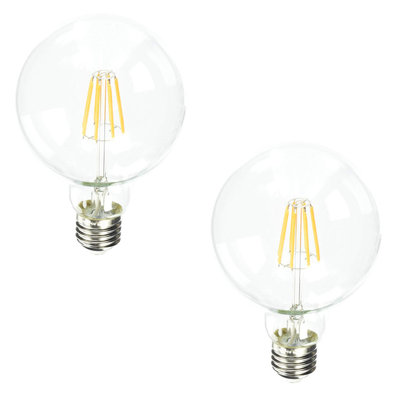 Glass body G80 Globe 6W LED Edison Bulb G80 Antique Vintage LED Filament Light E27