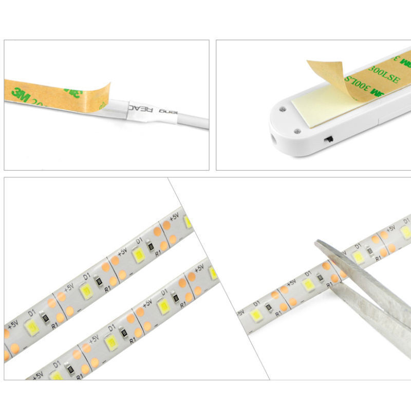 DC6V 3w floor light stick bed motion sensor IP65 led strip light With 4XAAA batteries box