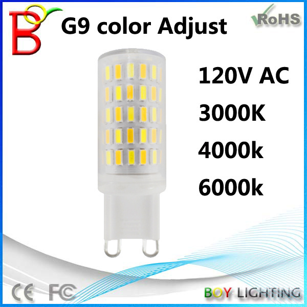 Hot products 90-120V 220-240V Ac  3.5w color changing led g9 2700k led dimmable light g9 color changing