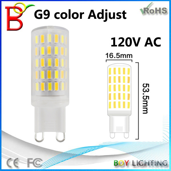 Hot products 90-120V 220-240V Ac  3.5w color changing led g9 2700k led dimmable light g9 color changing