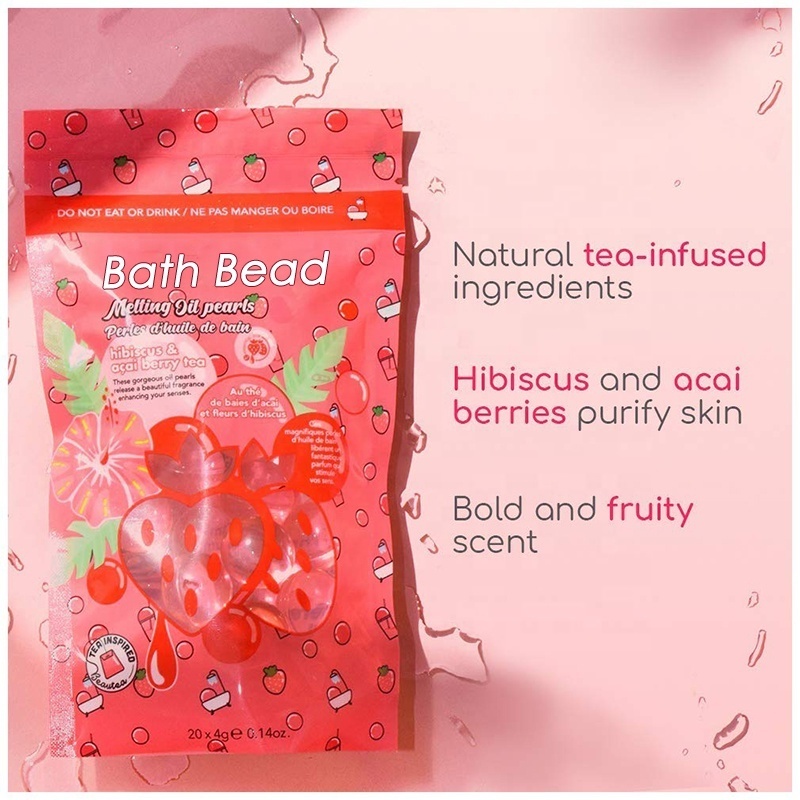 New Product OEM Private Label Skin Moisturizing Scented Body Bath Oil Round Bath Beads