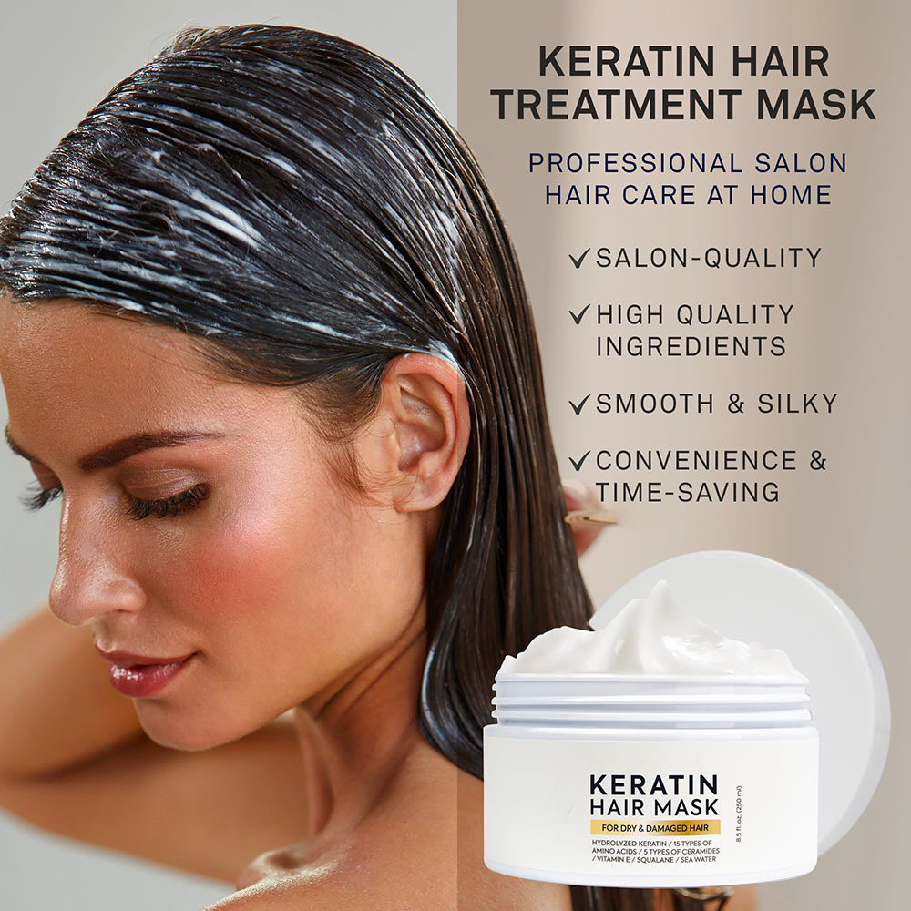 Custom Hair Mask Treatments Hydrolyzed Keratin Collagen Hair Mask