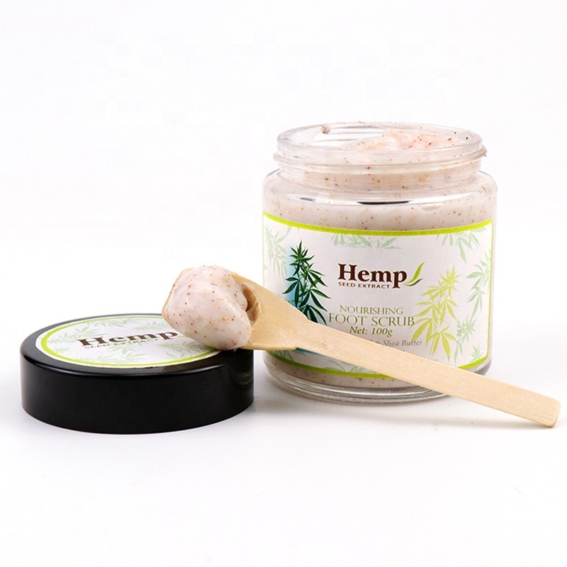 2020 Best Selling New Product Moisturizing Natural Organic Pedicure Spa Dead Sea Salt Hemp Oil Foot Scrub