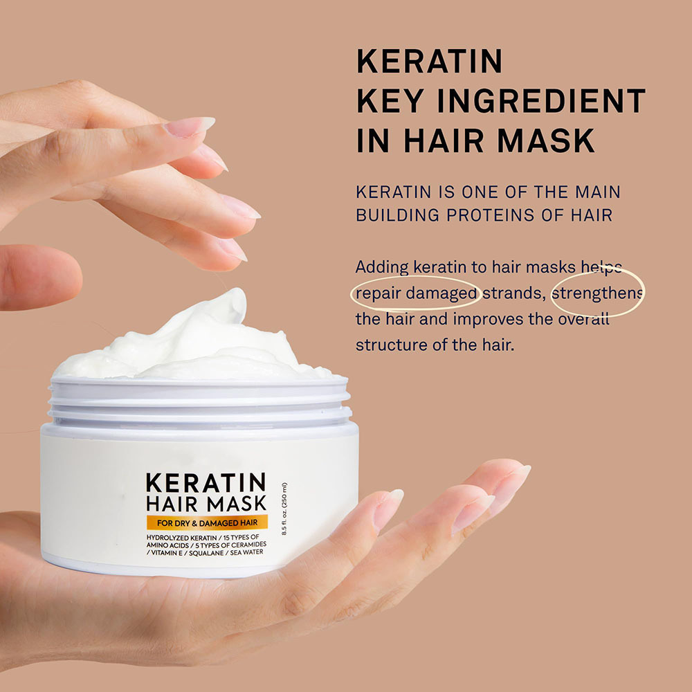 Custom Hair Mask Treatments Hydrolyzed Keratin Collagen Hair Mask