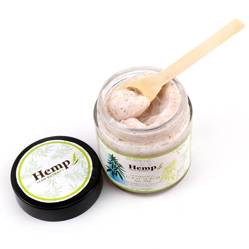 2020 Best Selling New Product Moisturizing Natural Organic Pedicure Spa Dead Sea Salt Hemp Oil Foot Scrub