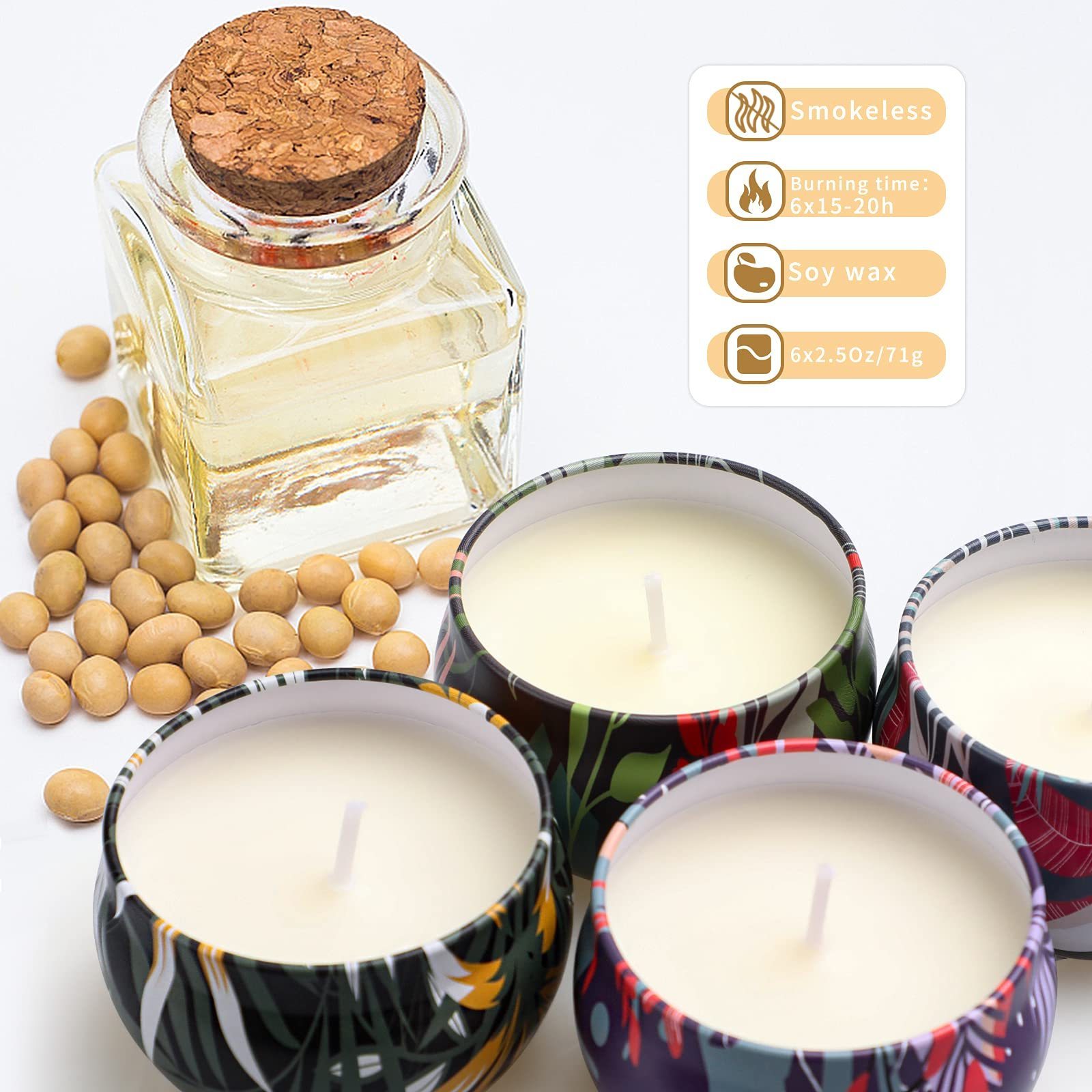 Luxury Organic New Style 100% Natural Oil Harmless Ideal Gift Scented Candles For Home Spa