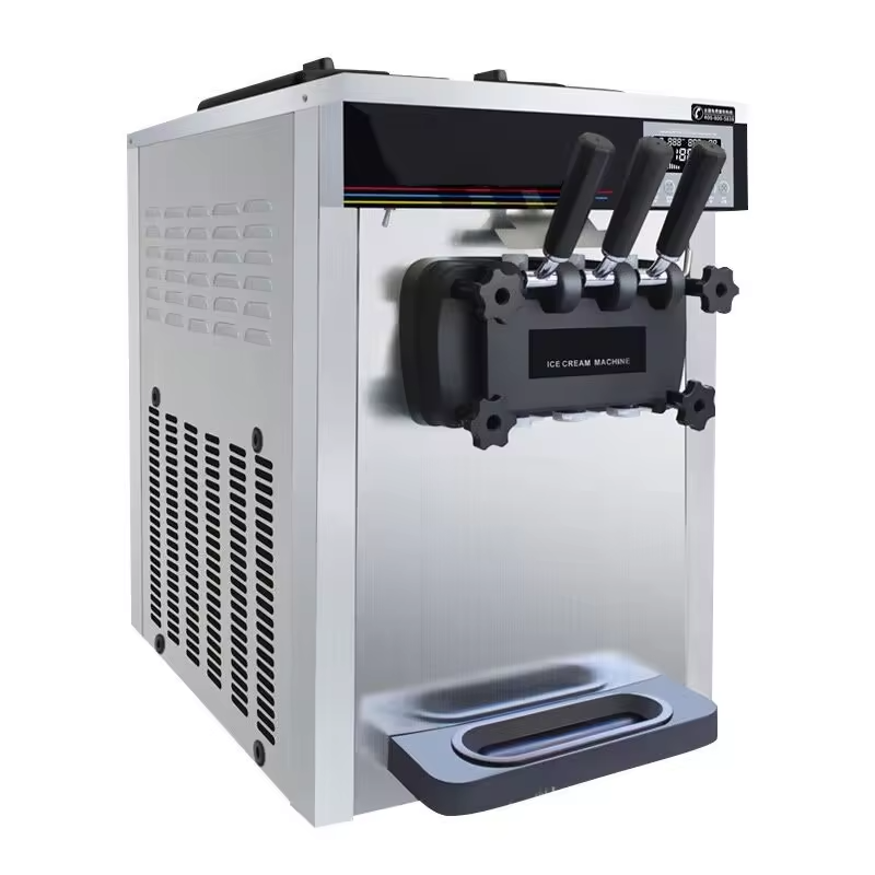 New Commercial  table top Three flavor  Mini Soft make Ice Cream Machine / Small Ice Cream Maker