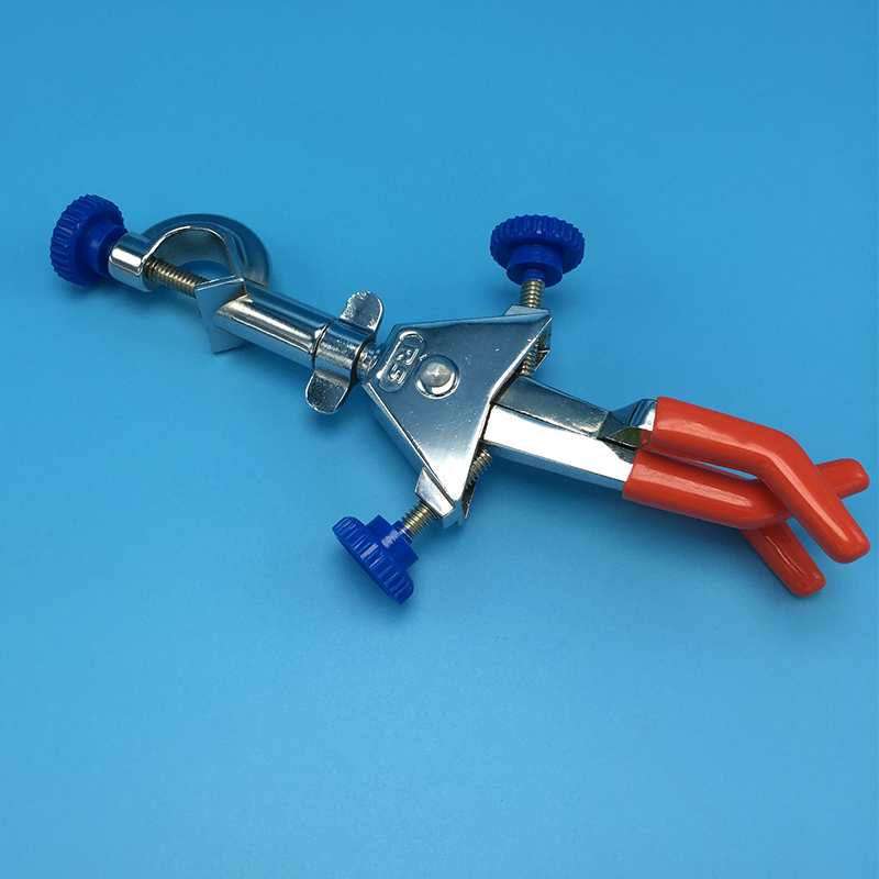 Adjustment stand swivel chemistry three prong finger laboratory clamp jaws