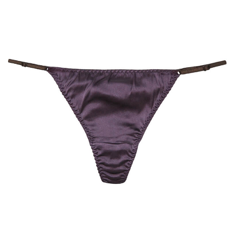 OEM Manufacturer Low Waist Satin PVC Girls Thong Panties