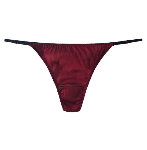 OEM Manufacturer Low Waist Satin PVC Girls Thong Panties