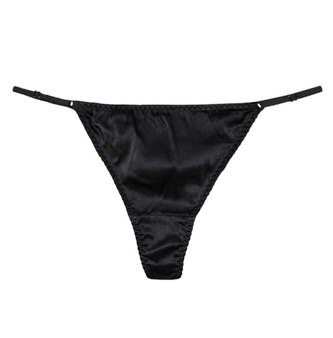 OEM Manufacturer Low Waist Satin PVC Girls Thong Panties